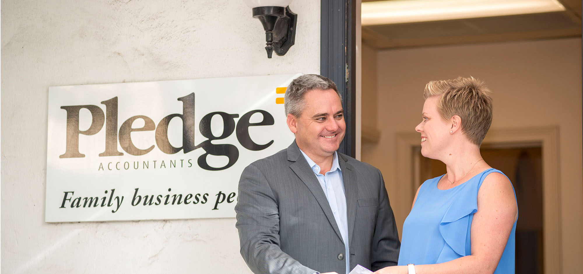 Ben from Pledge Accounting with a happy client